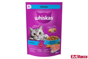 КОРМ ДЛЯ КОШЕК СУХОЙ "ВИСКАС" С НЕЖНЫМ ПАШТЕТОМ 350Г(лосось)