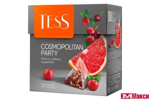 НАПИТОК ЧАЙНЫЙ "TESS" COSMOPOLITAN PARTY С АРОМАТОМ КЛЮКВЫ И ГРЕЙПФРУТА 20 ПИРАМИДОК (ОРИМИ-ТРЕЙД)
