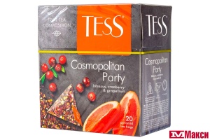 НАПИТОК ЧАЙНЫЙ "TESS" COSMOPOLITAN PARTY С АРОМАТОМ КЛЮКВЫ И ГРЕЙПФРУТА 20 ПИРАМИДОК (ОРИМИ-ТРЕЙД)