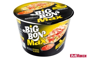 ЛАПША БЫСТРОГО ПРИГОТОВЛЕНИЯ "БИГ БОН" С СОУСОМ 95Г(курица)