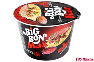 ЛАПША БЫСТРОГО ПРИГОТОВЛЕНИЯ "БИГ БОН" С СОУСОМ 95Г(говядина)