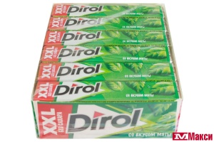 ЖЕВАТЕЛЬНАЯ РЕЗИНКА "DIROL" XXL 19Г (МОН' ДЭЛИС РУСЬ)(со вкусом мяты)