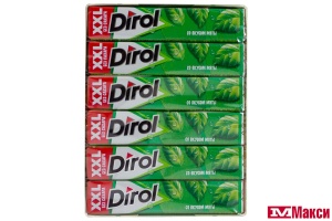 ЖЕВАТЕЛЬНАЯ РЕЗИНКА "DIROL" XXL 19Г (МОН' ДЭЛИС РУСЬ)(со вкусом мяты)
