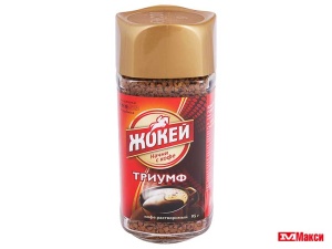 КОФЕ РАСТВОРИМЫЙ СУБЛИМИРОВАННЫЙ "ЖОКЕЙ" ТРИУМФ 95Г СТ/Б (ОРИМИ-ТРЭЙД)