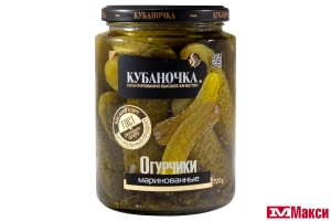 ОГУРЧИКИ "КУБАНОЧКА" МАРИНОВАННЫЕ 720МЛ СТ/Б