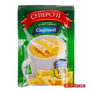 СУП-ПЮРЕ С СУХАРИКАМИ "СУПЕРСУП" В АССОРТИМЕНТЕ 17Г (РУССКИЙ ПРОДУКТ)(сырный)