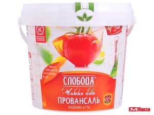 МАЙОНЕЗ "СЛОБОДА" ПРОВАНСАЛЬ 67% 900МЛ ВЕДРО