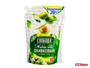 МАЙОНЕЗ "СЛОБОДА" ОЛИВКОВЫЙ 67% 800МЛ ПАКЕТ