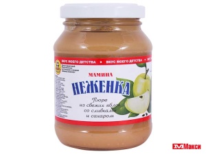 ПЮРЕ "МАМИНА НЕЖЕНКА" ФРУКТОВОЕ ИЗ ЯБЛОК СО СЛИВКАМИ И САХАРОМ 260Г СТ/Б (КАПИТАН ПРИПАСОВ) (БЗМЖ)