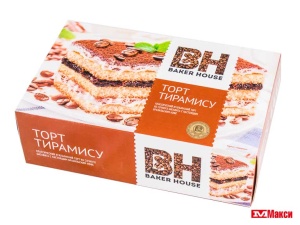 ТОРТ БИСКВИТНЫЙ "BAKER HOUSE" ТИРАМИСУ 350Г (РАМЕНСКИЙ КК)