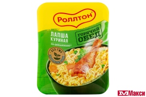 ЛАПША ЯИЧНАЯ БЫСТРОГО ПРИГОТОВЛЕНИЯ "РОЛЛТОН" ПО-ДОМАШНЕМУ В АССОРТИМЕНТЕ 90Г(курица)