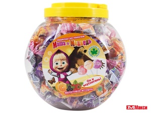 ЛЕДЕНЕЦ НА ПАЛОЧКЕ "МАША И МЕДВЕДЬ" 10Г (ЭВРИКА)