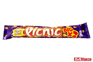 ШОКОЛАДНЫЙ БАТОНЧИК "ПИКНИК" БИГ 76Г (МОН' ДЭЛИС РУСЬ)