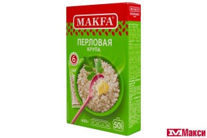 КРУПА ПЕРЛОВАЯ "МАКФА" 400Г ВАРОЧНЫЕ ПАКЕТЫ
