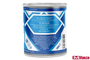 МОЛОКО ЦЕЛЬНОЕ СГУЩЕННОЕ С САХАРОМ "СЫТЫЙ БОЯРИН" 8,5% ГОСТ 380Г Ж/Б (БЗМЖ)