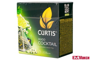 ЧАЙ "CURTIS" HUGO COCKTAIL ЗЕЛЕНЫЙ С МЯТОЙ, ЦЕДРОЙ ЦИТРУСОВЫХ, АРОМАТОМ ЛАЙМА И ЦВЕТОВ БУЗИНЫ 20 ПИРАМИДОК (МАЙ)