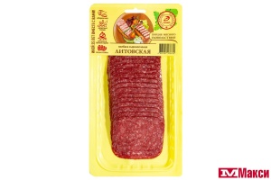 КОЛБАСА СЫРОКОПЧЕНАЯ "ЛИТОВСКАЯ" 100ГР (НАРЕЗКА) (ИНЕЙ)