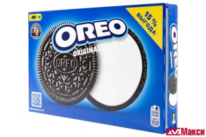 ПЕЧЕНЬЕ-СЭНДВИЧ САХАРНОЕ "OREO" С КАКАО И НАЧИНКОЙ С ВАНИЛЬНЫМ ВКУСОМ 228Г (МОН' ДЭЛИС РУСЬ)