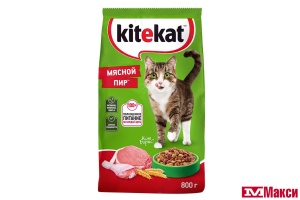КОРМ ДЛЯ КОШЕК СУХОЙ "КИТИКЕТ" 800Г ПАКЕТ(мясной пир)