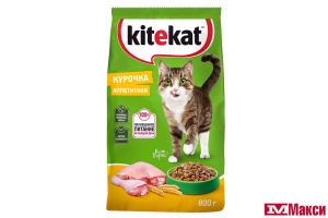 КОРМ ДЛЯ КОШЕК СУХОЙ "КИТИКЕТ" 800Г ПАКЕТ(аппетитная курочка)