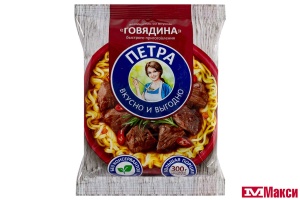 ВЕРМИШЕЛЬ БЫСТРОГО ПРИГОТОВЛЕНИЯ "ПЕТРА" В АССОРТИМЕНТЕ 50Г (РОЛЛТОН)(со вкусом говядины)