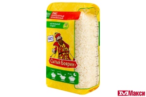 КРУПА РИС ДЛИННОЗЕРНЫЙ "СЫТЫЙ БОЯРИН" 800Г