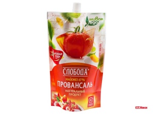 МАЙОНЕЗ "СЛОБОДА" ПРОВАНСАЛЬ 67% 400МЛ ПАКЕТ