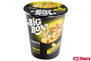 ПЮРЕ КАРТОФЕЛЬНОЕ БЫСТРОГО ПРИГОТОВЛЕНИЯ "БИГ БОН" 60Г(с сухариками + соус с жареной курицей)