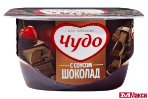 ДЕСЕРТ ТВОРОЖНЫЙ "ЧУДО" 4-4,3% 100Г (ВИММ-БИЛЛЬ-ДАНН) (БЗМЖ)(вишня с соусом шоколад)