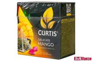 ЧАЙ "CURTIS" DELICATE MANGO ЗЕЛЕНЫЙ СО ВКУСОМ МАНГО 20 ПАКЕТИКОВ-ПИРАМИДОК С ЯРЛЫЧКАМИ (МАЙ)