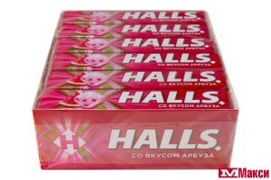 ЛЕДЕНЦЫ "ХОЛС" 25Г (МОН' ДЭЛИС РУСЬ)(арбуз)