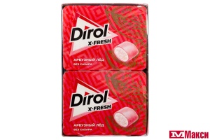 ЖЕВАТЕЛЬНАЯ РЕЗИНКА "DIROL" X-FRESH 16Г (МОН' ДЭЛИС РУСЬ)(арбузный лед)