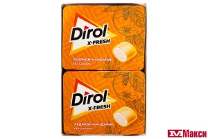 ЖЕВАТЕЛЬНАЯ РЕЗИНКА "DIROL" X-FRESH 16Г (МОН' ДЭЛИС РУСЬ)(ледяной мандарин)