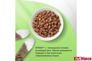 КОРМ ДЛЯ КОШЕК "КИТИКЕТ" 85Г ПАУЧ(говядина в соусе)
