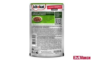 КОРМ ДЛЯ КОШЕК "КИТИКЕТ" 85Г ПАУЧ(говядина в желе)