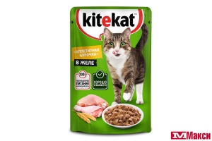 КОРМ ДЛЯ КОШЕК "КИТИКЕТ" 85Г ПАУЧ(курица в желе)