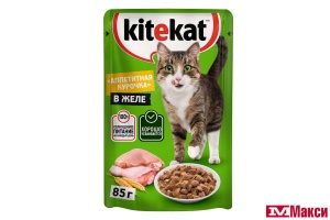 КОРМ ДЛЯ КОШЕК "КИТИКЕТ" 85Г ПАУЧ(курица в желе)