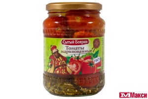 ТОМАТЫ МАРИНОВАННЫЕ "СЫТЫЙ БОЯРИН" 680Г СТ/Б