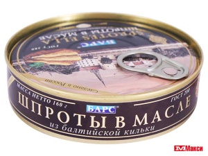 ШПРОТЫ В МАСЛЕ "БАРС" 160Г Ж/Б С КЛЮЧОМ (ПРОДМОСТ)