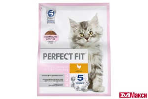КОРМ Д/КОШЕК "PERFECT FIT" 1,2КГ В АССОРТ. (для котят с курицей)