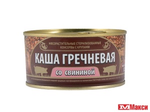 КАША "СОХРАНИМ ТРАДИЦИИ" ГРЕЧНЕВАЯ СО СВИНИНОЙ 325Г Ж/Б КЛЮЧ