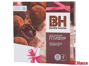 ПИРОЖНОЕ-МИНИ "BAKER HOUSE" ПТИФУР В АССОРТИМЕНТЕ 9 ШТУК 225Г (РАМЕНСКИЙ КК)(трюфельный)