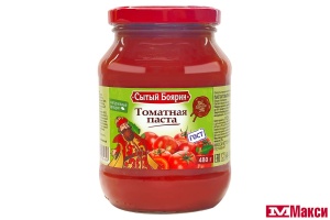 ТОМАТНАЯ ПАСТА "СЫТЫЙ БОЯРИН" 480Г СТ/Б