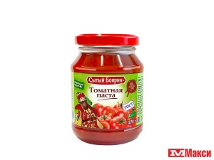ТОМАТНАЯ ПАСТА "СЫТЫЙ БОЯРИН" 480Г СТ/Б