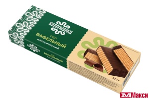 ТОРТ ВАФЕЛЬНЫЙ "ВОЛОГЖАНКА" КЛАССИЧЕСКИЙ 220Г