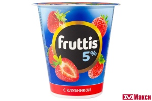 ПРОДУКТ ЙОГУРТНЫЙ "ФРУТТИС" СЛИВОЧНЫЙ 5% 290Г (CAMPINA) (БЗМЖ)(клубника)