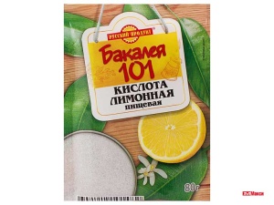 КИСЛОТА ЛИМОННАЯ "БАКАЛЕЯ 101" 80Г (РУССКИЙ ПРОДУКТ)