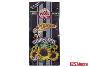 СЕМЕЧКИ "ОТ МАРТИНА" ПОЛОСАТЫЕ С СОЛЬЮ 150Г (МАРТИН)