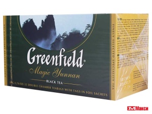 ЧАЙ "GREENFIELD" МЕДЖИК ЮНЬНАНЬ ЧЕРНЫЙ 25ПАКЕТИКОВ (ОРИМИ-ТРЭЙД)