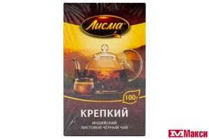 ЧАЙ "ЛИСМА" КРЕПКИЙ ИНДИЙСКИЙ ЧЕРНЫЙ 100Г (МАЙ)